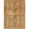 Ekena Millwork Framed Board-n-Batten Shutters w/Z-Bar, Rough Sawn Western Red Cedar, 26 7/8W x 29H, PR RBF06Z26X029RWR - alternate 3